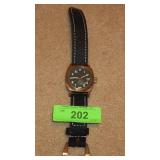 MARANEZ WATCH W/ LEATHER BAND- UNTESTED