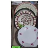 ASST. APPLE PLATES, BOWL & PIE PLATE
