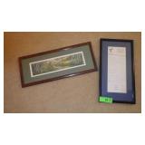 VINTAGE PARIS RESTAURANT BILL, FRAMED PRINT