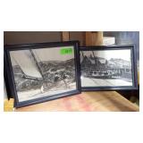 2 PENCIL / CHARCOAL? DRAWINGS (1 SIGNED EDWARD >>>