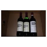 **NO SHIPPING** 3 BOTTLES ASST. WINE 750ML