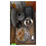 GRATER, STRAINER, PIE PANS, SPLATTER GUARD, FOIL >