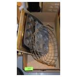 VINTAGE BASKETS, MUFFIN TINS, COOKIE SHEETS