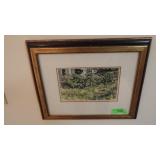 RUDOLPH OHRNING SIGNED WATERCOLOR? FRAMED 18 x 15