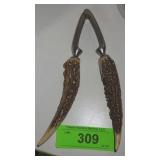 VINTAGE DEER ANTLER NUT CRACKER