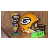 GREEN BAY PACKER 5" HELMET & BOBBLE HEAD