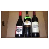 **NO SHIPPING** 3 BOTTLES ASST. WINE 750ML