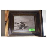 VTG. B & W PHOTO CREAM OF WHEAT TRUCK & MILLING>>>
