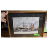 VINTAGE FORMIDABLE IN PLYMOUTH SOUND PRINT 17 x 13