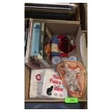 CAT DISH TOWELS & HOT PAD, COOKBOOKS, CRYSTAL >>>