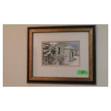 RUDOLPH OHRNING  WATERCOLOR? FRAMED 18 x 15
