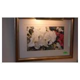 SIGNED NANCY NEWCOMB WATERCOLOR W/ PICTURE LIGHT >