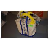 2 CANVAS BAGS OF RE-USABLE CANVAS BAGS:)