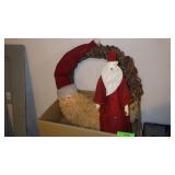 SANTA WREATH & SANTA FIGURE DECORATION 18"