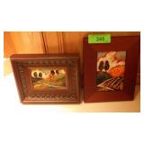 2 SIGNED PAINTINGS 8 1/2 x 7 & 9 x 7