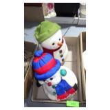 2 PLUSH SNOWMEN 12"