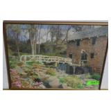 FRAMED CRANES IN POND PUZZLE 29 x 19