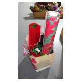 BAG W/ CHRISTMAS TISSUE, WRAPPING PAPER & BOW, >>>