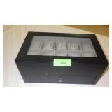 WATCH DISPLAY BOX W/ DRAWER- ETCHED  "CEE"