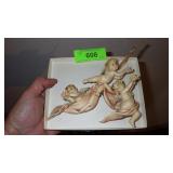 VINTAGE A. BORSATO MILANO ITALY CHERUBS PLAQUE