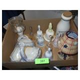 PLANTER, ROOSTER TEALIGHT HOLDER, ASST. BELLS,>>>