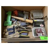 HAMMER, WORK GLOVES, WRENCHES, PLIERS, SCREWS, ETC