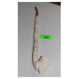 VINTAGE MEERSCHAUM CARVED PIPE 16"