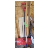 CLEANCO DECK SCRUB BRUSH, SNOW SHOVEL