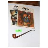 VTG HILSON BURLED WOOD PIPE (10 1/2"), 2 PIPES>>>>