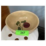 VINTAGE WATT POTTERY APPLE BOWL (HAIRLINE CRACKS>>