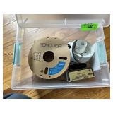 STORAGE CONTAINER W/ HOLE SAWS, RAPID PLA, SCREWS