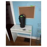 CORK BOARD, TRASH CAN, DESK-SEE PICS FOR CONDITION