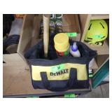 DeWALT TOOL BAG, GREAT STUFF, WOOD GLUE, MALLET