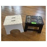 2 SMALL FOLDING STEP STOOLS