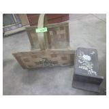 WOVEN LOG HOLDER, HANCRAFTED SHELF