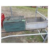 2 VINTAGE WOODEN BOXES (SEE PICS FOR CONDITION)