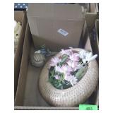 CERAMIC BASKET, METAL CUP HOLDER STAND