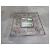 METAL FRAMED MIRROR 19 x 19