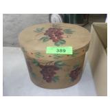 HAND PAINTED WOODEN CHEESE BOX