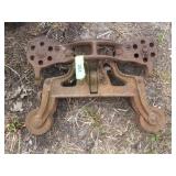 VINTAGE CAST IRON HAY TROLLEY