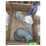 RUBBERMAID RACCOON LAWN CRITTER, DOG FIGURINE