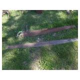 2 VINTAGE 2 MAN SAWS (MISSING END HANDLES)