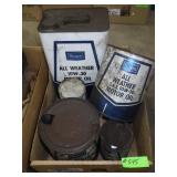 VINTAGE SEARS OIL CANS