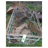 VINTAGE CAST IRON CORN SHELLER PARTS