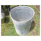 VINTAGE GALVANIZED TRASH CAN (LID NOT A MATCH)