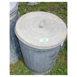 VINTAGE GALVANIZED TRASH CAN (LID NOT A MATCH)