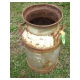 VINTAGE YARD ART MILK CAN 19 1/2" TALL