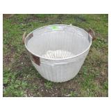 VINTAGE ALUMINUM WASH TUB (W/ HOLES - FOR PLANTS)