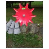 HANDMADE METAL YARD ART FLOWER