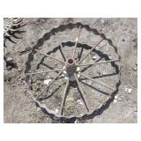 VINTAGE CAST IRON WHEEL  27"